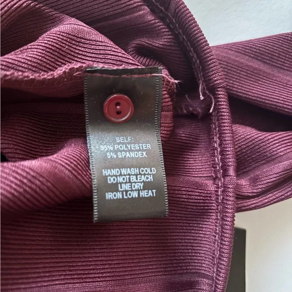 Lulus “My Way” Plum Purplish Burgundy Two-Piece Long Sleeve Dress – Size Large - Picture 8 of 11